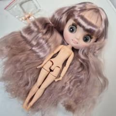 ミディサイズ パープルブラウンMixウェーブ 新品アイシードール本体