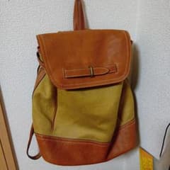 土屋鞄レザー キャンバス コンビ リュック バックパックのサムネイル