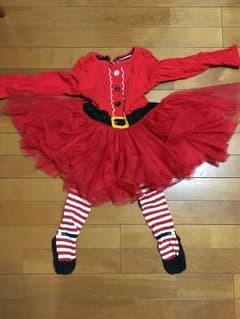 next クリスマス サンタガール ワンピース タイツセット 104㎝のサムネイル