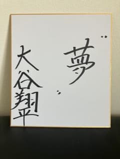大谷翔平さん 直筆サイン色紙 フレーム付き 夢 - メルカリ