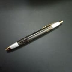 野原工芸似 スタビライズウッド シャープペンシル 斑紋純銀色仕様 真鍮