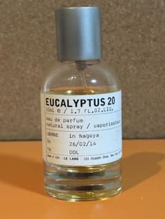 LE LABO EUCALYPTUS 20 ルラボ ユーカリプタス20 50ml 香り初め は、年末に購入していたLE LABOの『EUCALYPTUS 20