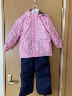 子ども用スキーウェア ピンク 雪の結晶のサムネイル