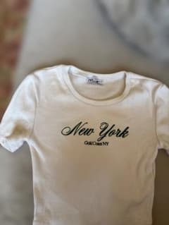 ZARA ホワイト New York ロゴ Tシャツ Sのサムネイル