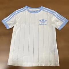 adidas ストライプ Tシャツ XSサイズ ホワイト/ブルーのサムネイル