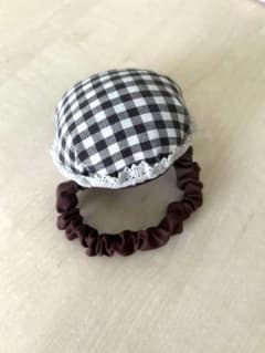 チェック柄ピンクッション（レース付き）