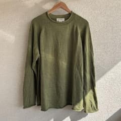00s j.crew リネン混 ロールネック ニット Lのサムネイル