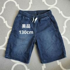 ❇️美品❇️ダークブルーデニムハーフパンツ 130cmのサムネイル