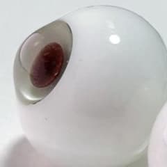 み*い様 グラスアイ16mm 子兎 透明 白 茶色瞳孔 虹彩模様なしのサムネイル