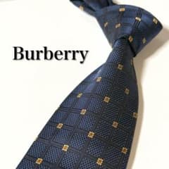 美品】 Burberryバーバリー 花柄 小紋柄 ネイビー系 ネクタイ - メルカリ
