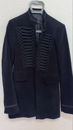 ZARA BASIC ナポレオンジャケット ベロア　ブラックのサムネイル