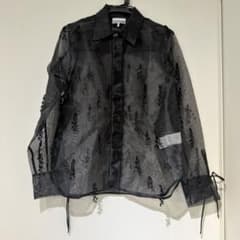 GANNI Fringed Organza Shirt ガニー シャツ ブラウス