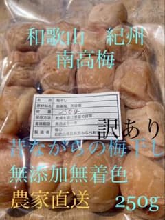 和歌山 紀州 南高梅 梅干し 無添加 農家直送 250g - メルカリ