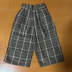 GLOBAL WORK チェック柄 ワイドパンツ XXL 140のサムネイル