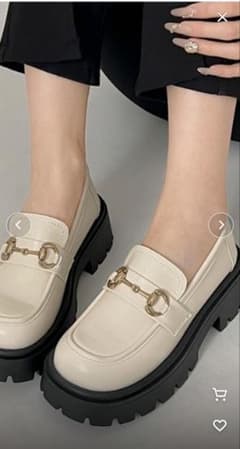 Shoes in Closet (シューズインクローゼット)　　　ローファー白Ｌのサムネイル