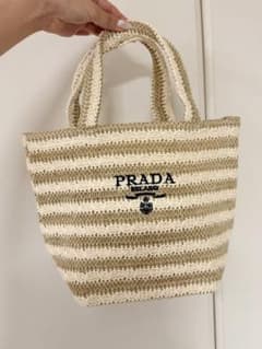 新品 PRADA BEAUTY ストライプ かごバッグ 新品 PRADA BEAUTY ストライプ かごバッグ - メルカリ