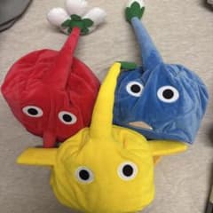 【3点セット】ピクミン　なりきり帽子　 赤 黄 青　かぶりもの　帽子　仮装のサムネイル