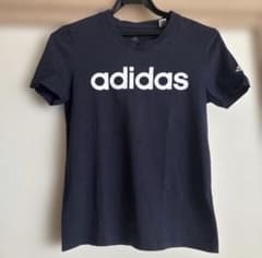 adidas Tシャツ ネイビー ロゴプリント