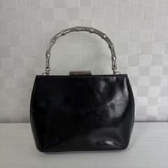 GUCCI グッチ ハンドバッグ バンブー エナメル パーティーバッグ GUCCI グッチ ハンドバッグ バンブー エナメル パーティーバッグ