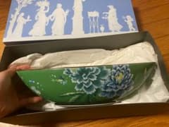 WEDGWOODジャスパー・コンラン　シノワズリ　グリーン　オーバルボールのサムネイル