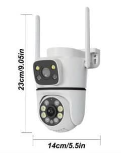 防犯カメラ　デュアルレンズ　WiFi　Type-C　ツーレンズ　ワイヤレスのサムネイル