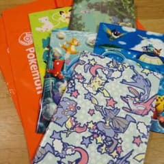 送料込◆ポケモンセンターのポケモンノート５冊セットおまけ袋５枚付のサムネイル