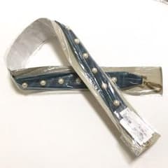 新品未使用  ☆  ショルダー ストラップ ブルー ベロア パールのサムネイル