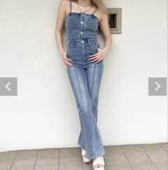 GORGE デニムサロペット フレアパンツ Mのサムネイル