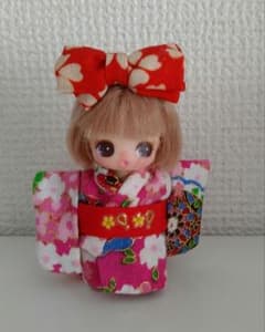 No14ぷちリカちゃん 着物 髪飾り - メルカリ