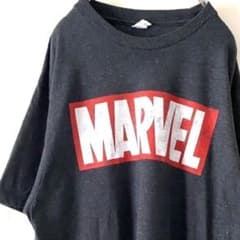 마블 MARVEL 로고 Optima T 셔츠 L 회색 회색 헌 옷