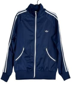 adidas ヴィンテージ 曲がりポケット トラックジャケット ネイビーのサムネイル