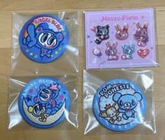 ナルミヤキャラクターズ ぷっくりシール、刺繍缶バッジ　合計4つセットのサムネイル