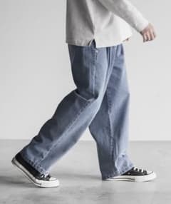 【RUUBON】relax wide denim pantsのサムネイル