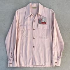 40s "Green Valley Sportswear" ピンクレーヨンシャツのサムネイル