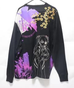エヴァンゲリオンEVANGELION×錦新品長袖TシャツXXL程度アスカ刺繍 