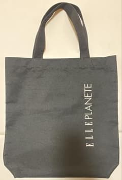 ELLE PLANETE エルプラネット 黒 トートバッグ ロゴ入り エコバッグのサムネイル