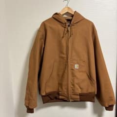 Carhartt ダック地 ジップパーカー ブラウン M Carhartt カーハート ジップアップパーカー ブラウン ダック生地 L