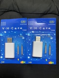 電気ウキ用ピン型リチウム電池★CR425/CR435互換充電電池　夜釣り　2台のサムネイル