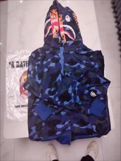A BATHING APE シャークパーカー カモ柄 L