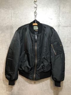 希少 80s 90s USA製 ALPHA アルファ MA−1 ブラック XL - メルカリ