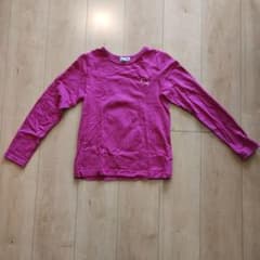 hakka kids 花柄刺繍 長袖カットソー ピンク 140のサムネイル