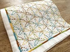 刺し子ふきん〜三つ葉のサムネイル