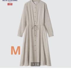 ユニクロ×イネス　フランネルフレアワンピース　Mのサムネイル