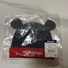 【セール中】新品未開封❗️ミキハウス　帽子フリー　赤×紺のサムネイル