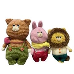 Aroma-ma あみぐるみ ぬい セット くま うさぎ ライオン ハンドメイド Aroma-ma あみぐるみ ぬい セット くま うさぎ ライオン ハンドメイド