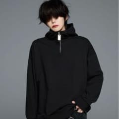 【完売品】ADRERドックタグハーフジップヘビーウェイトパーカーのサムネイル