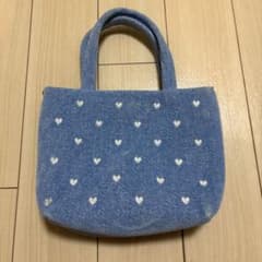 LOVERARY BY FEILER ハート柄 ミニトートバッグ ブルーのサムネイル