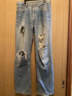LEVI’S 501 ダメージデニム USA製 W30L36のサムネイル