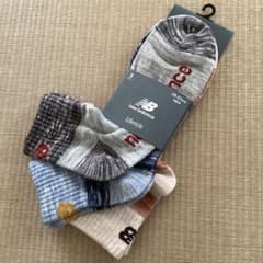 【new balance 杢調スラブショートソックス】3色組 25〜27㎝