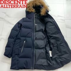 DESCENTE ALLTERRAIN 水沢ダウンコート ファー ネイビー 美品 - メルカリ